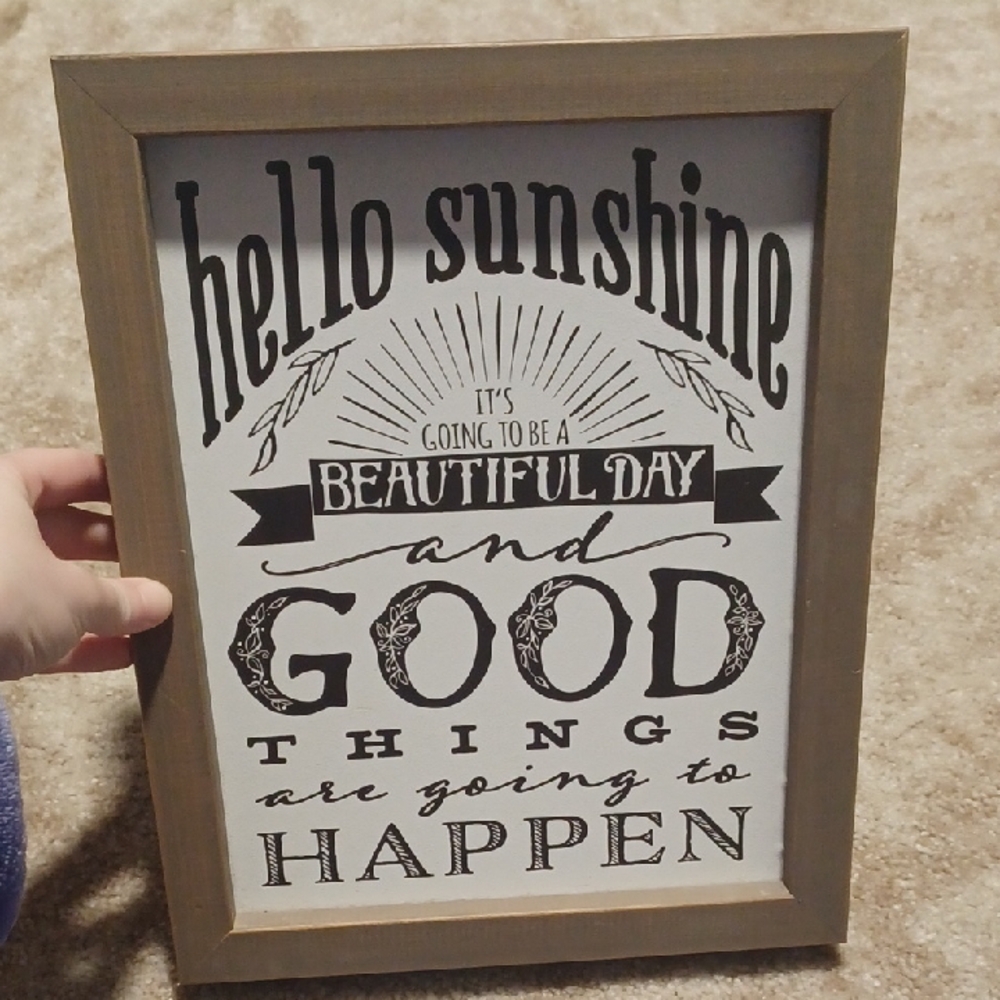 Wooden Framed Inspirational Wall Art